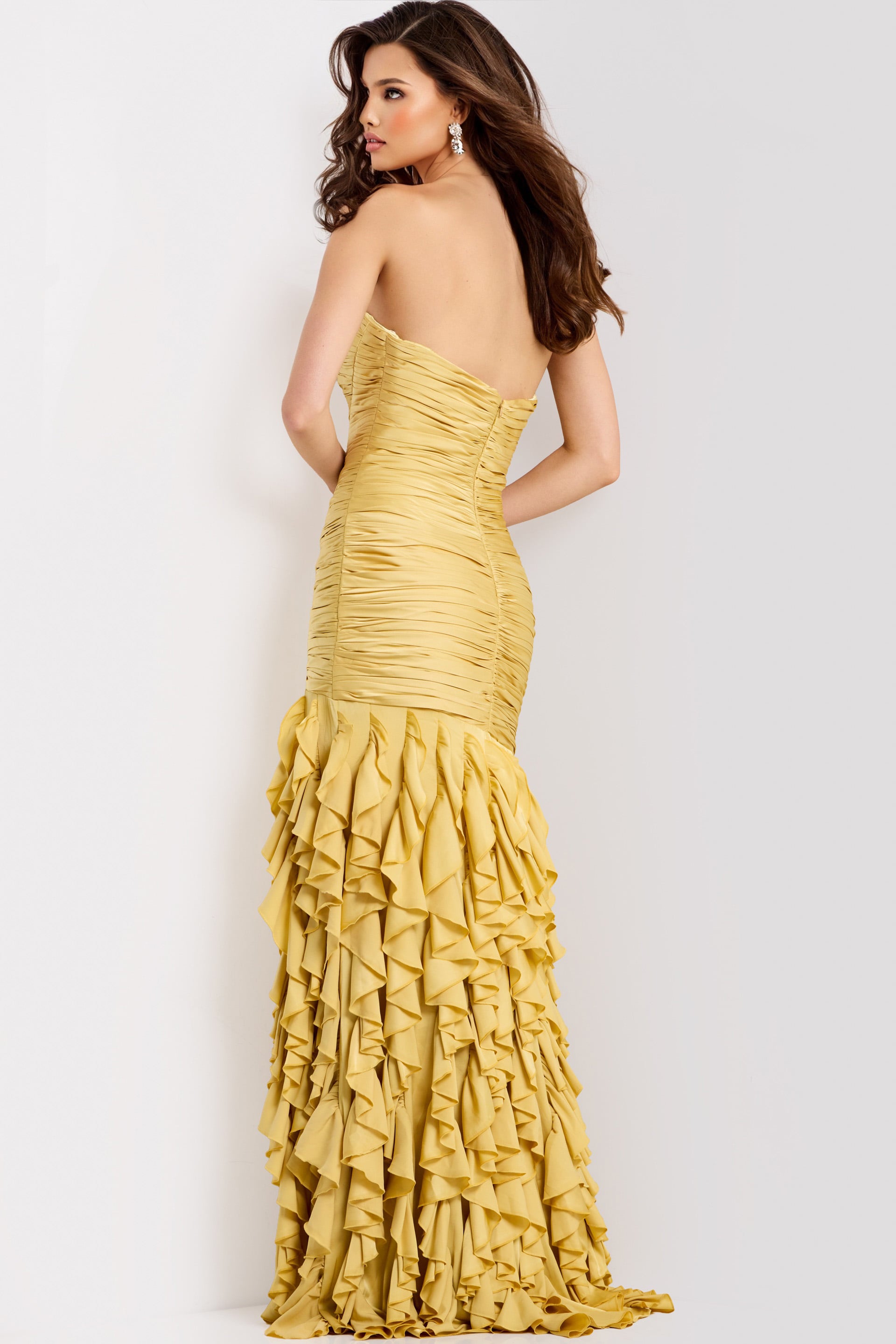 Jovani -47553 Straight Jersey Mermaid Prom Gown
