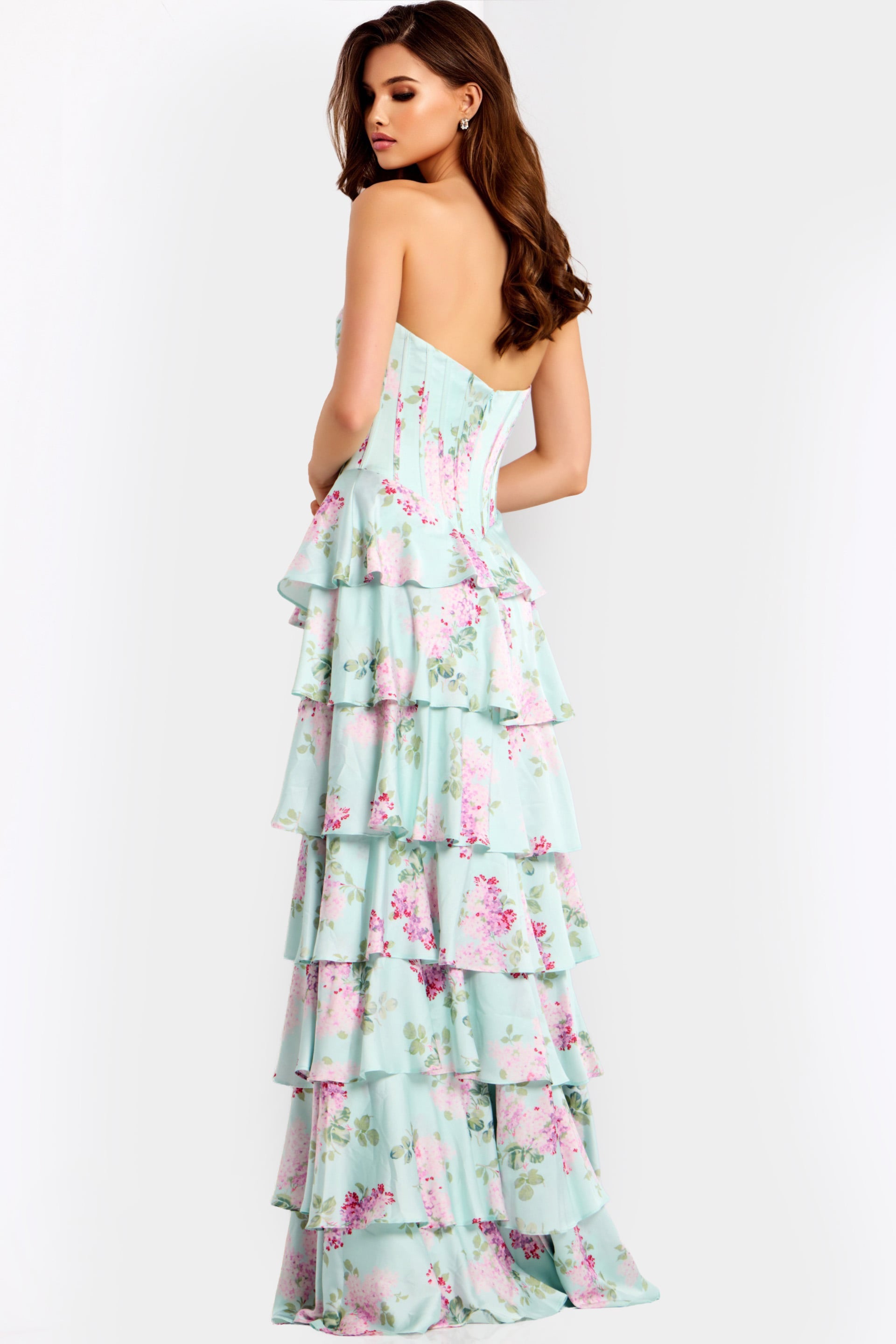 Jovani -47579 Strapless Sweetheart A-line Chiffon Gown