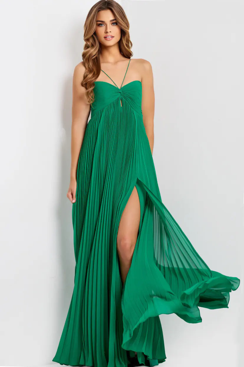Jovani -47820 Pleated Chiffon Sweetheart A-line Gown