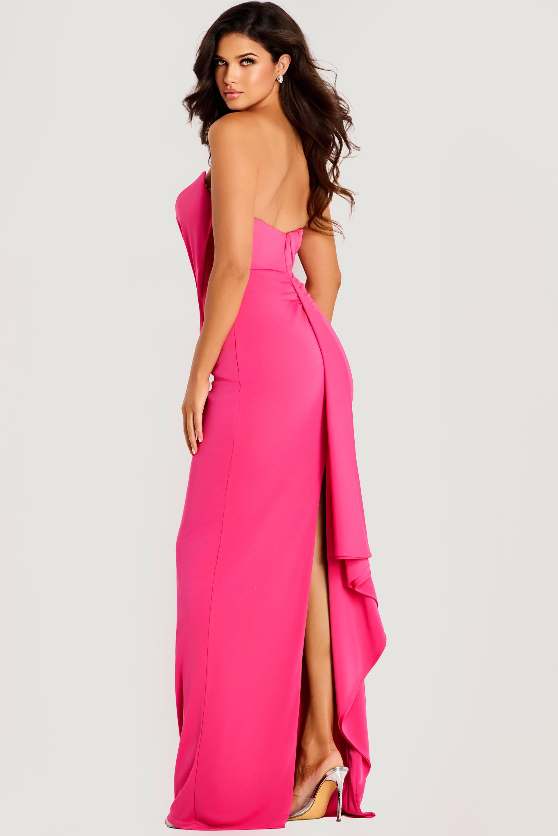 Jovani -47831 Long Strapless Sweetheart Column Dress
