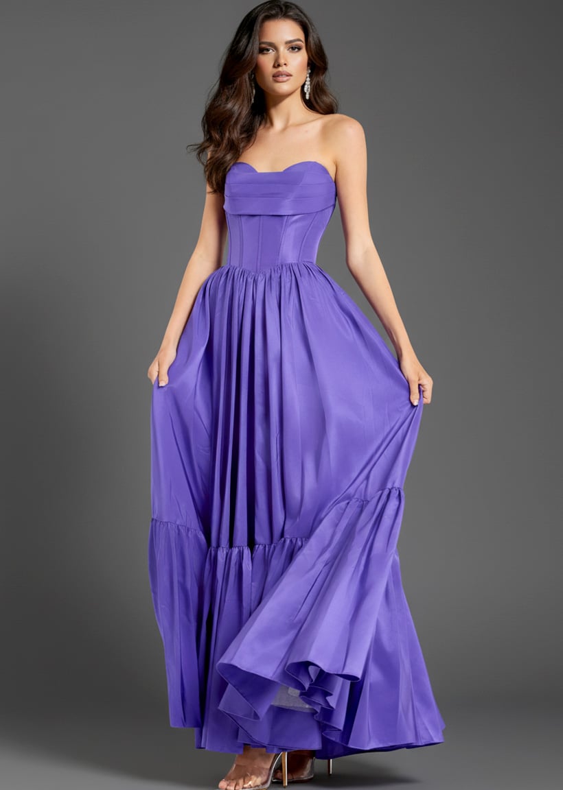 Jovani -47883B Corset Strapless Sweetheart Long Ballgown