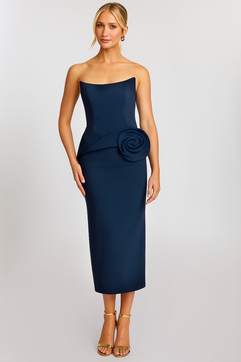 Jovani -48208 Strapless Scoop Sheath Dress