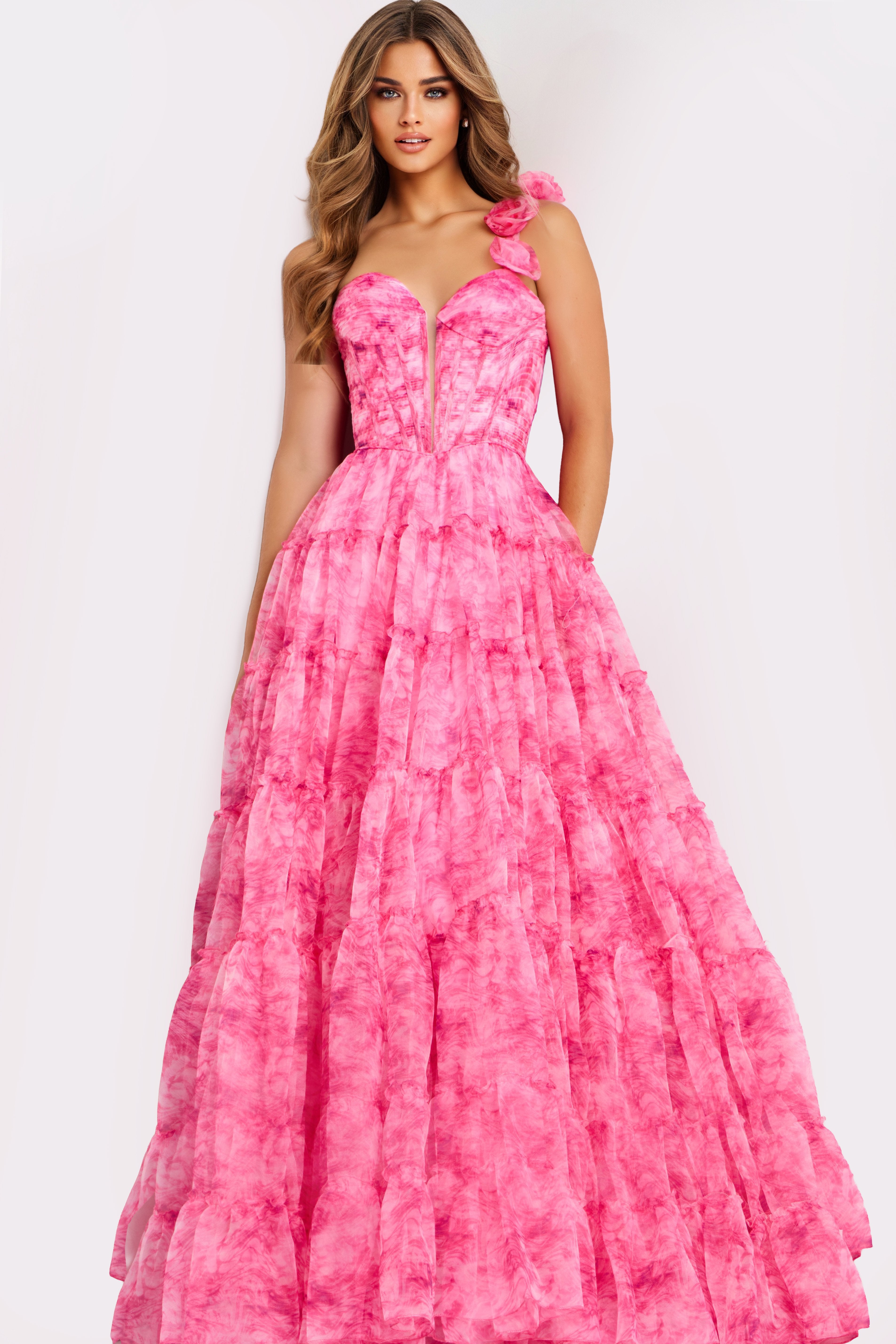 Jovani -49074 Plunging Sweetheart Ballgown Evening Gown