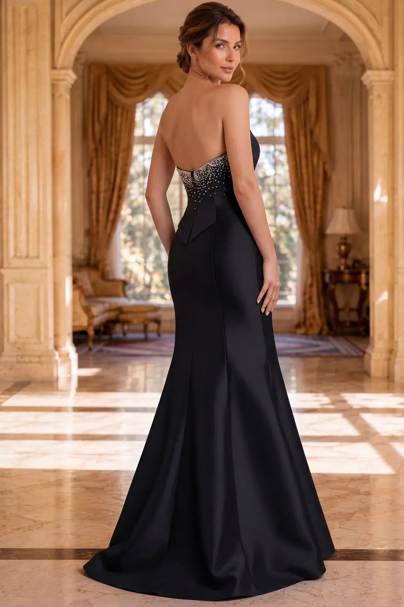 Jovani -49076B Strapless Sweetheart Beaded Mermaid Gown