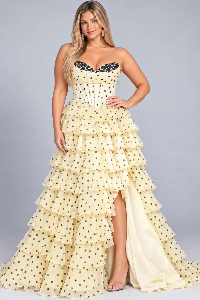 Jovani -49087 Embellished Strapless Sweetheart A-line Gown