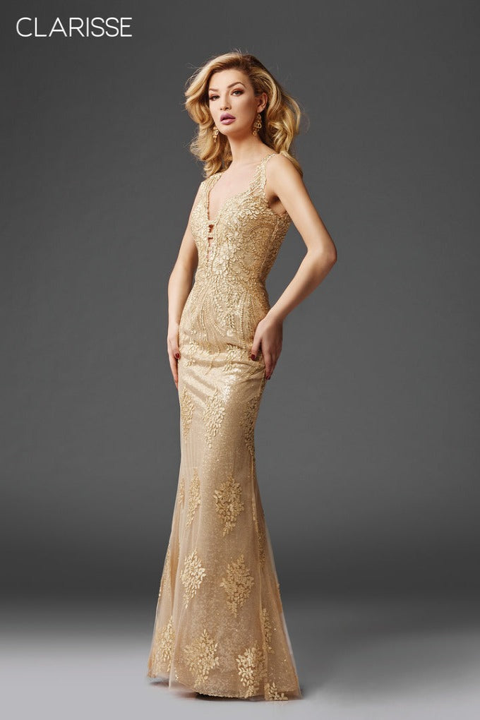 Clarisse -4961 Embellishment Sheath Evening Dress