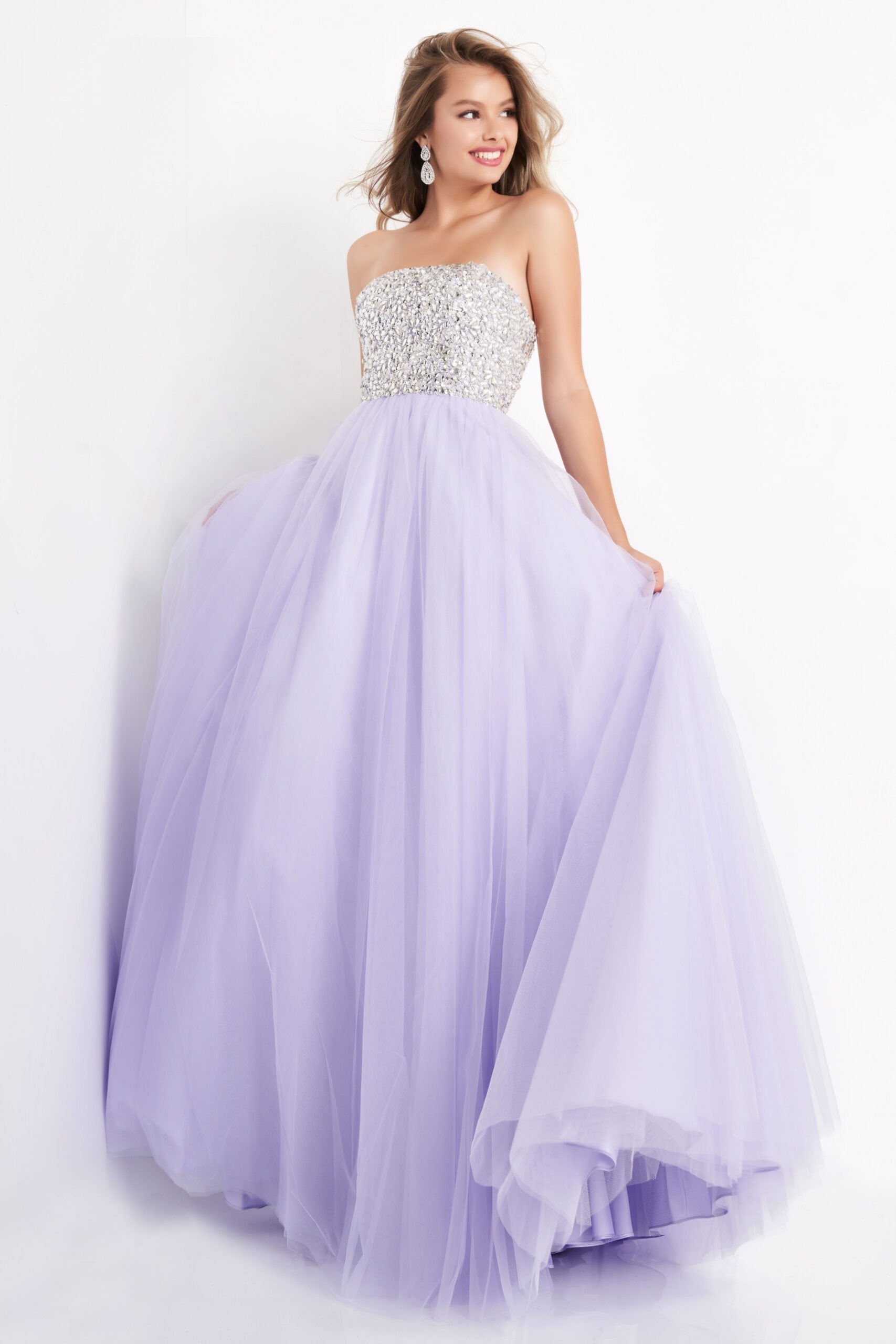 Jovani -52131B Strapless Embellished Bodice Prom Ballgown