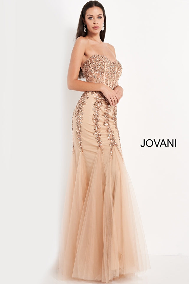Strapless Embellished Jovani Prom Dress By Jovani -5908