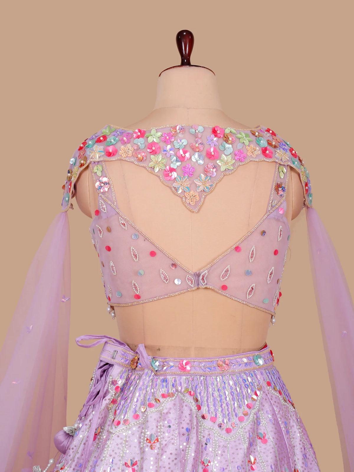 MyFashion KLS-2671 Silk Aplique Pearl Embellished Lehenga