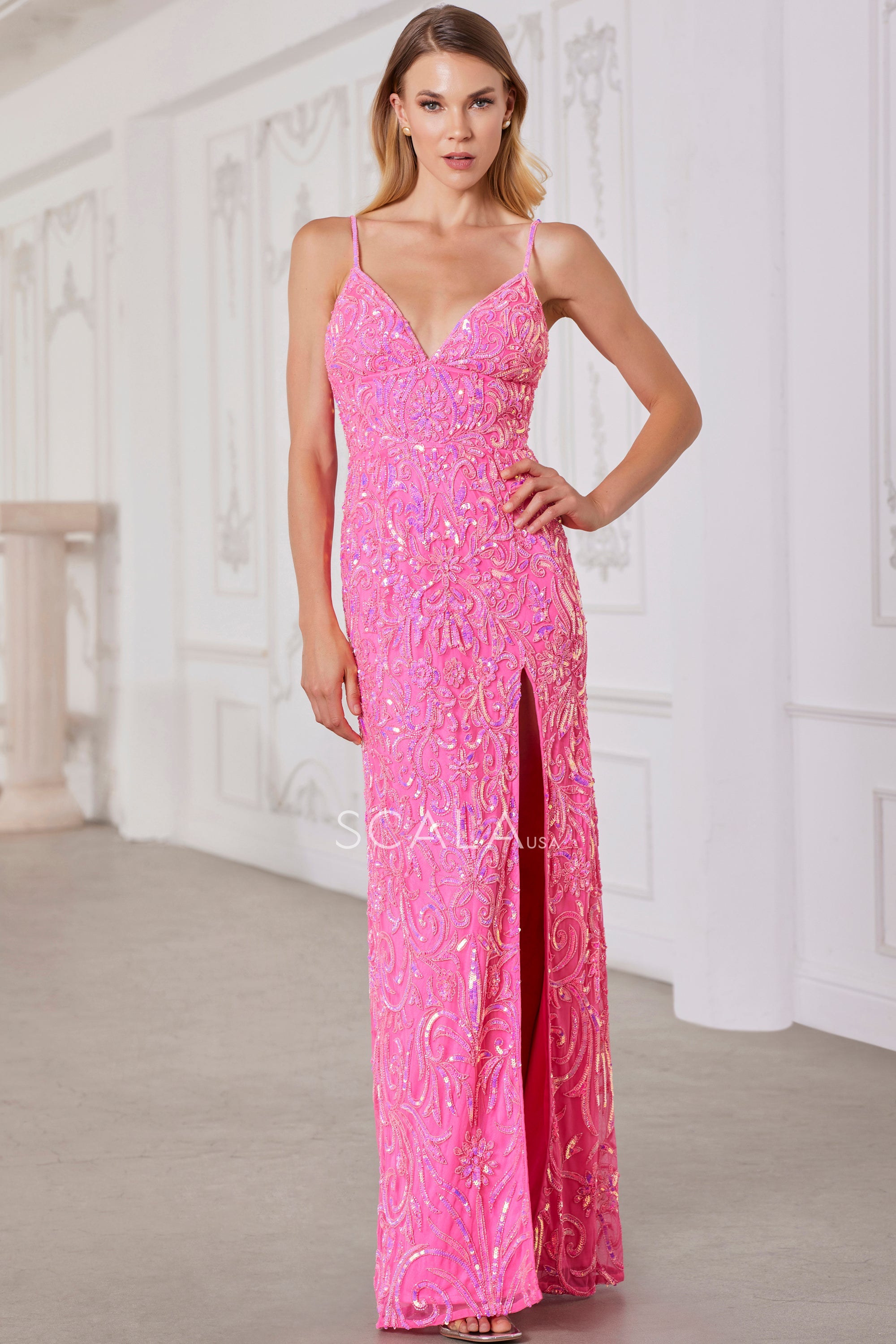 scala pink dress Scala 60100