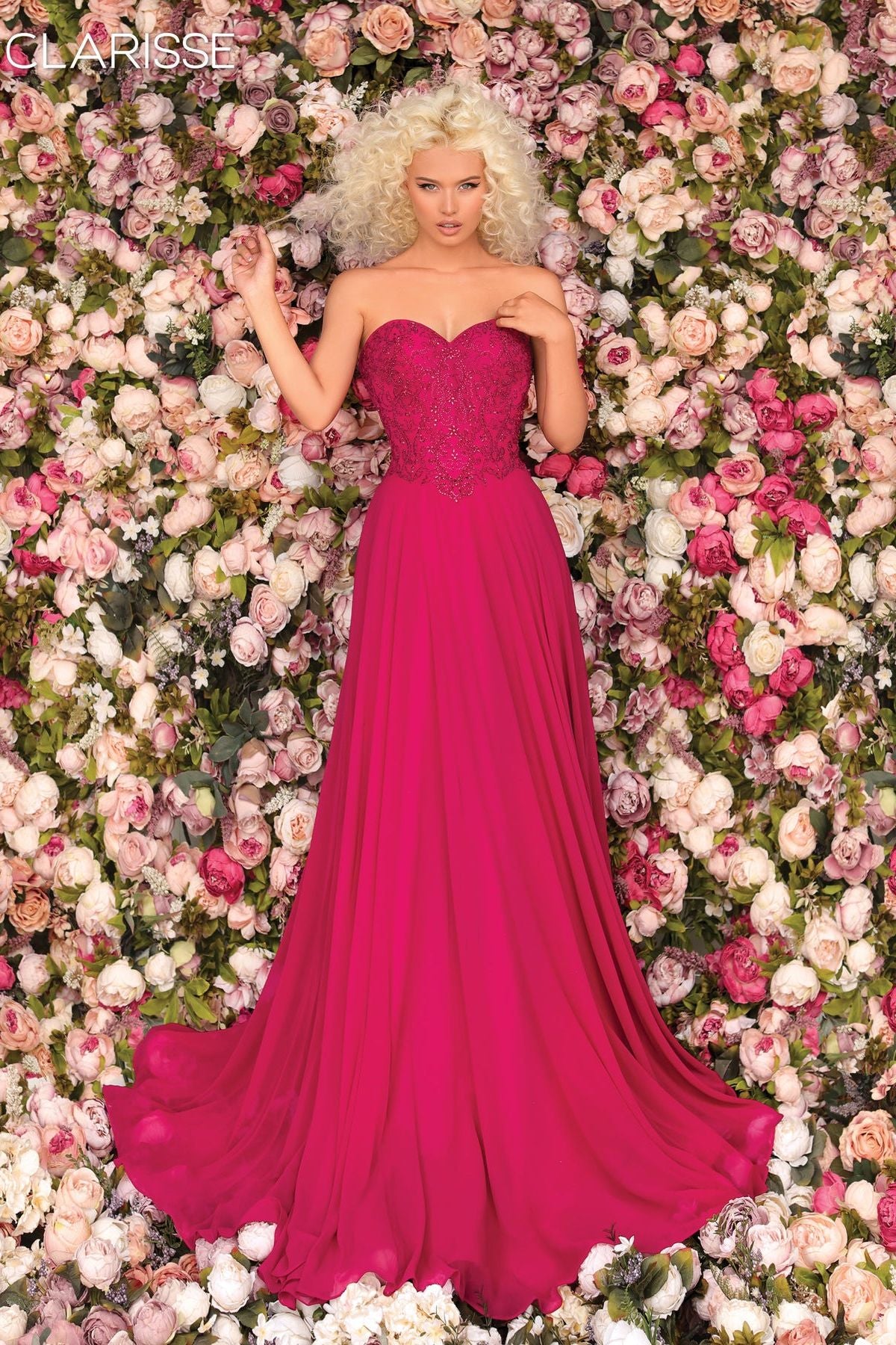 Clarisse -8023 Strapless A-Line Prom Dress