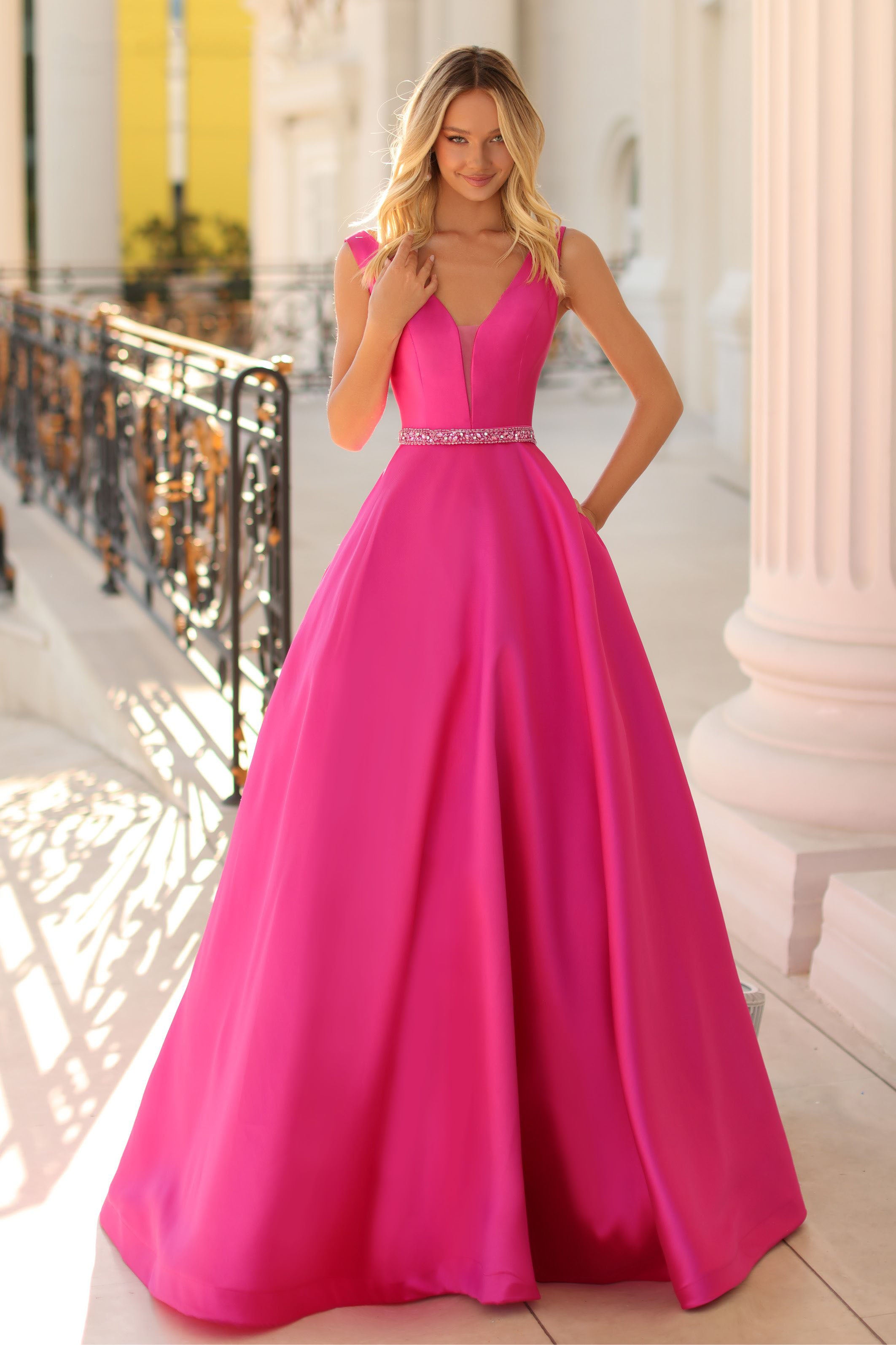 Clarisse -810269 Sleeveless Beaded Lace A-Line Gown