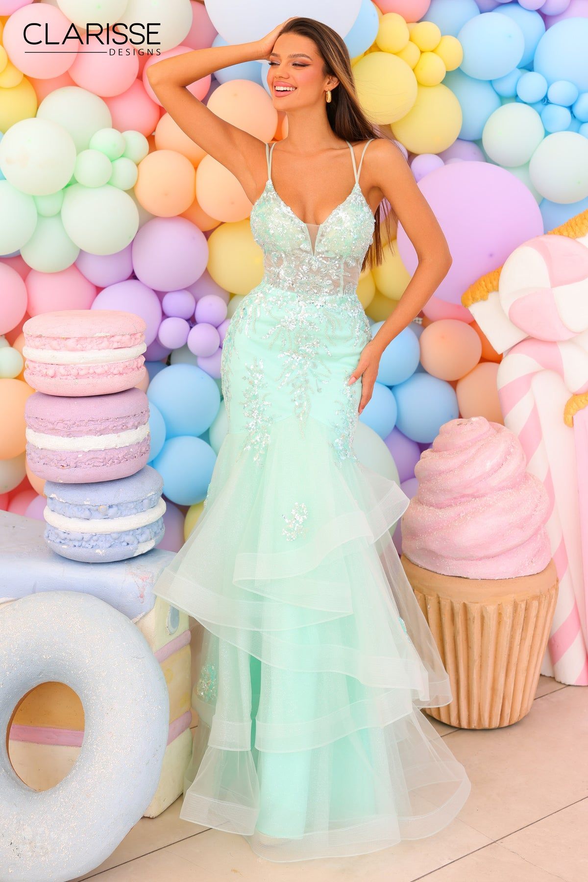 mint green corset prom dress Clarisse 810816 Prom Dress - Mint