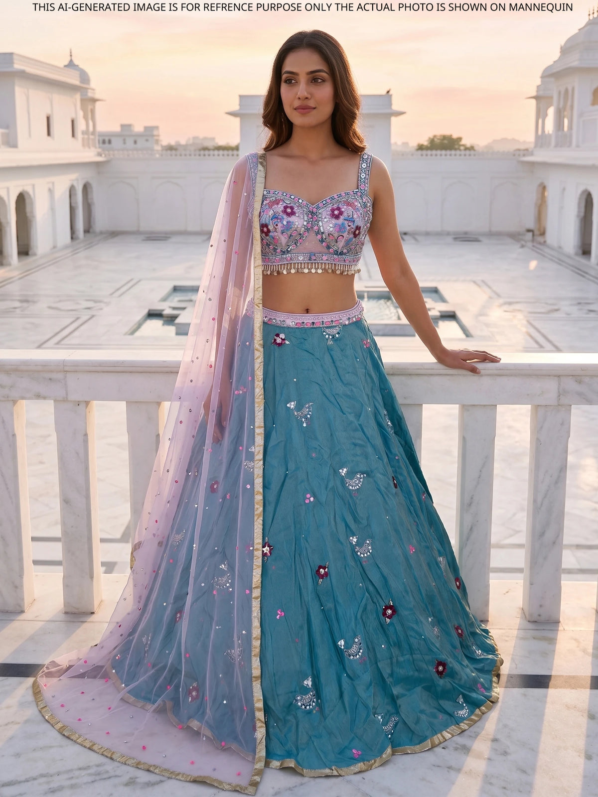 MyFashion KLS-2712 Organza Sequins Work Party Wear Lehenga Choli