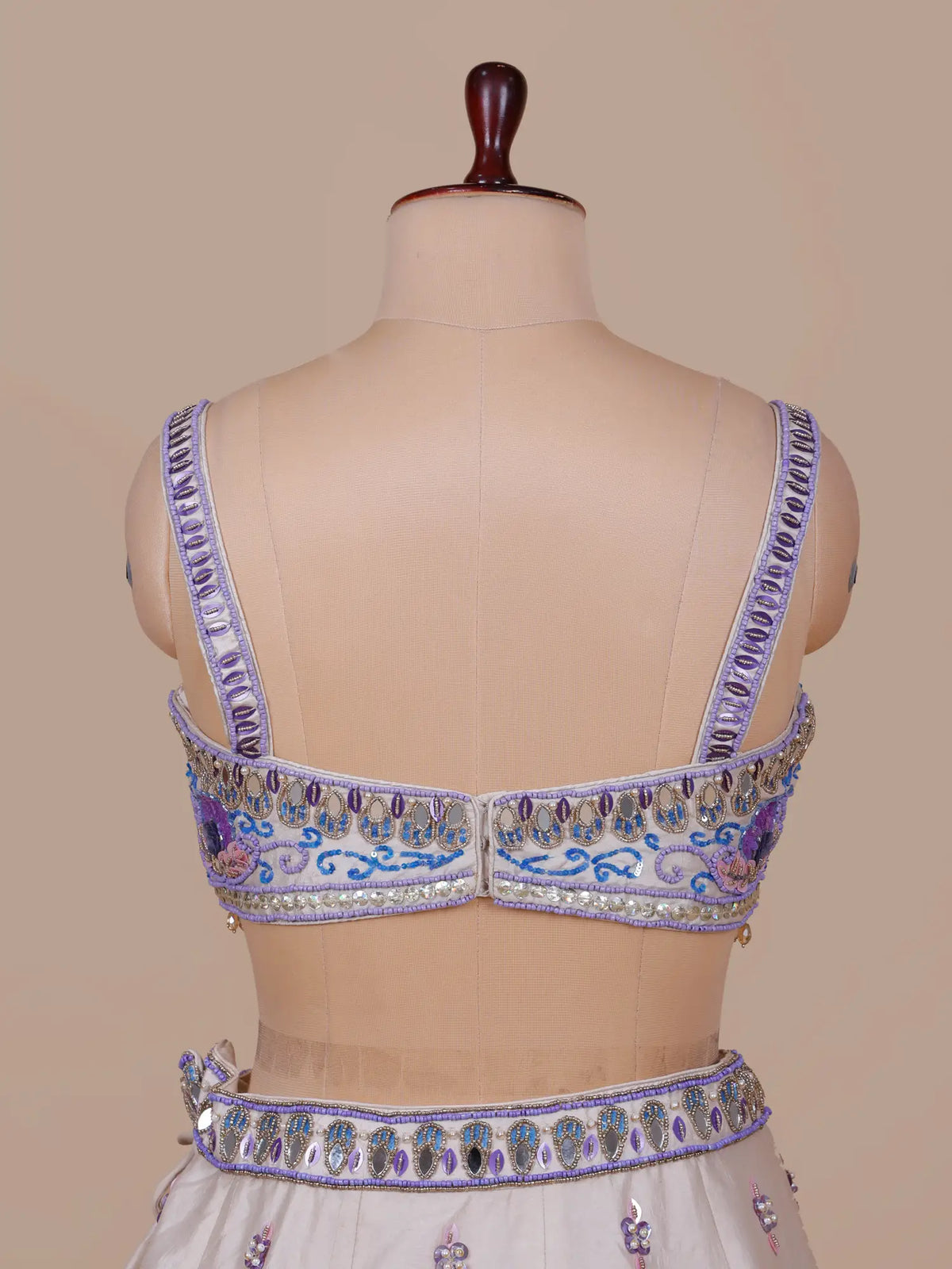 MyFashion -KLS-2815 Luxury Celebrity Inspired Ivory Silk Lehenga with Mirror Work