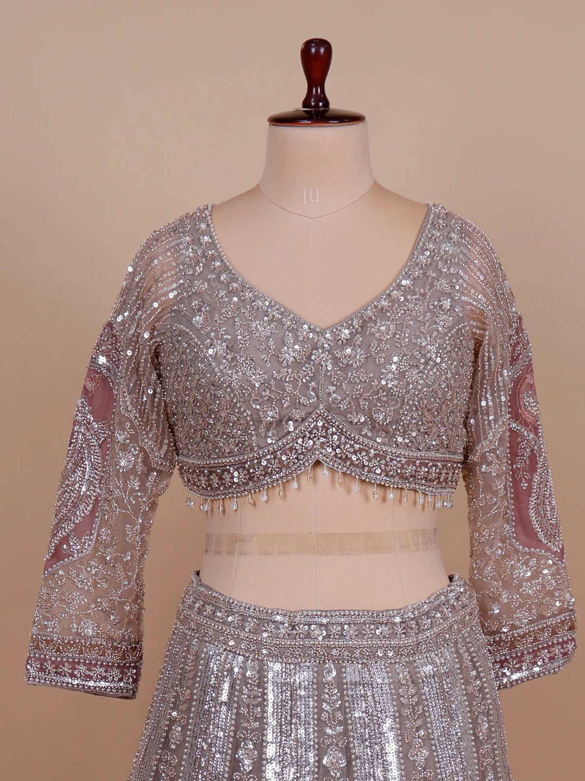 MyFashion -KLS-2817 Affordable Onion Pink Net Lehenga Choli with Designer Beads Work for Women