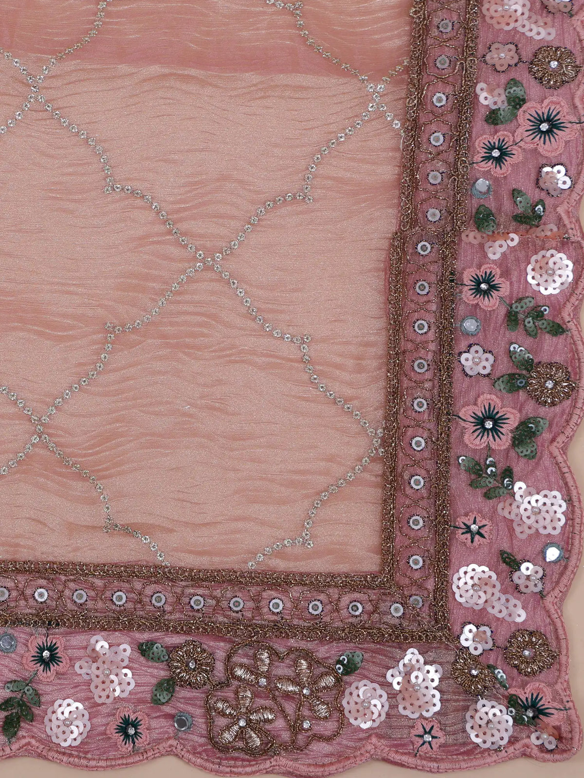 MyFashion KLS-2794 Designer Rose Pink Lehenga With Pearl Diamond Work