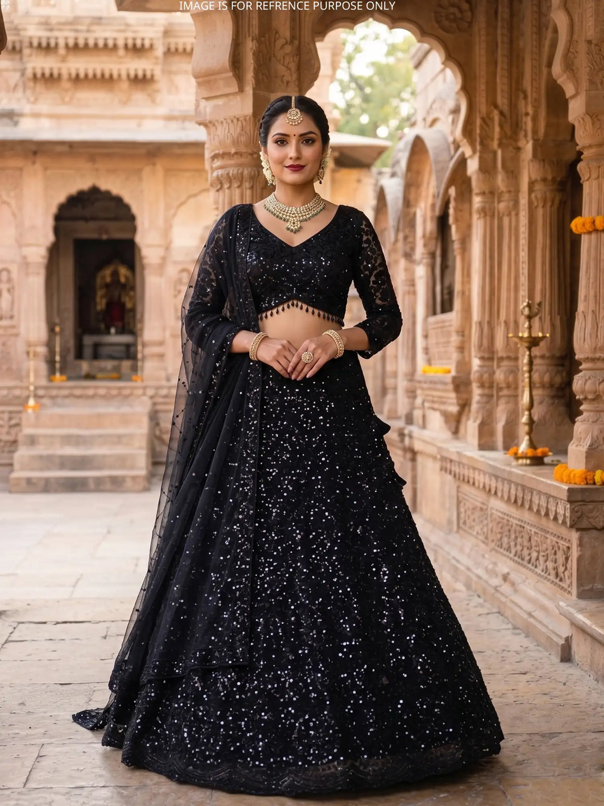MyFashion -KLS-2818 Net Lehenga with Sequins Work for Party Wear at Special Price