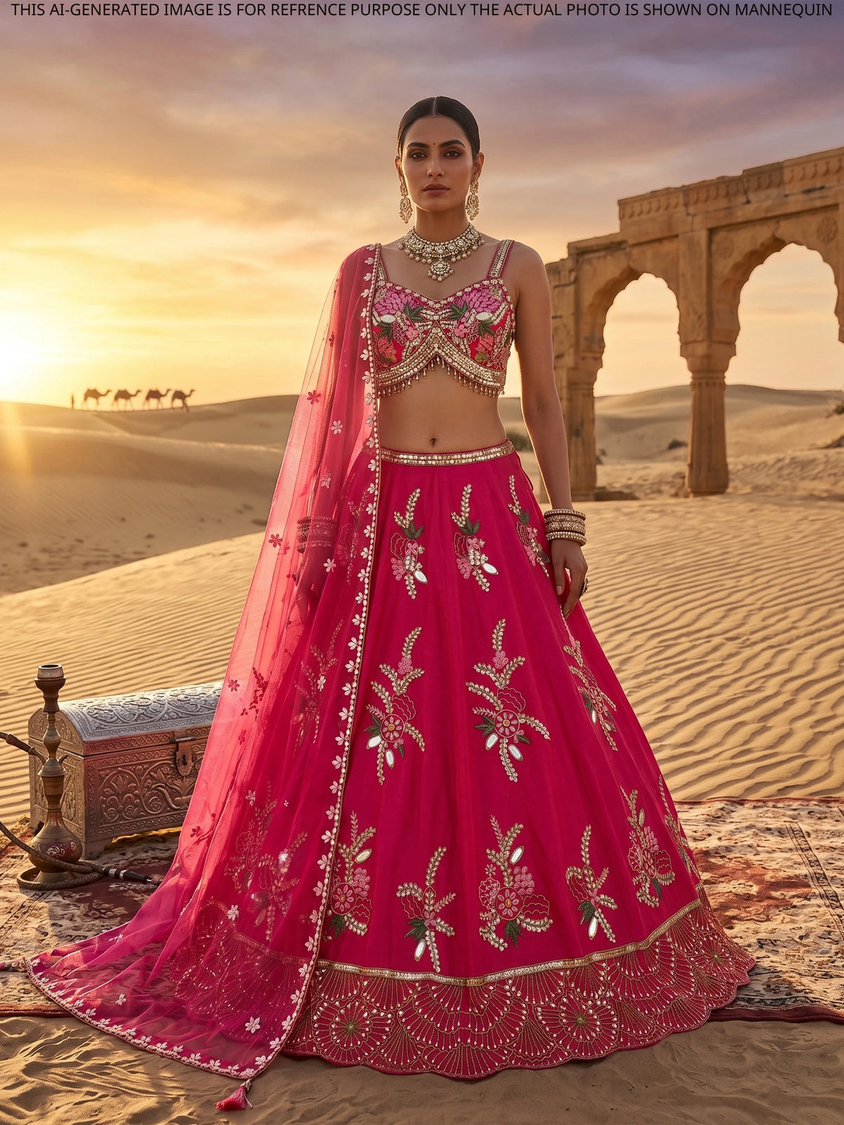 MyFashion KLS-2718 Pink Luxury Wedding Lehenga Heavy Designer Work