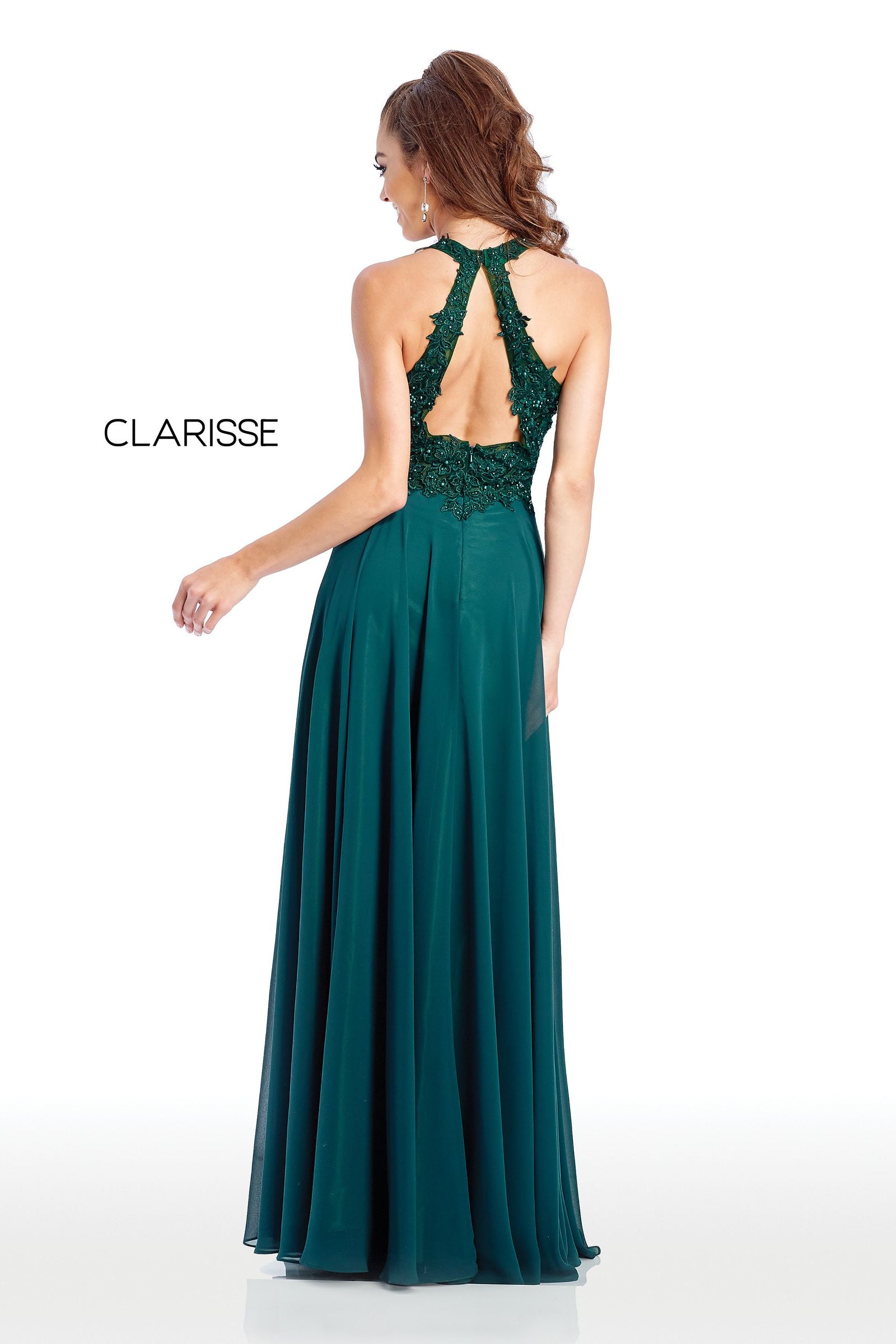 Clarisse -3528 Lace Applique A-Line Prom Dress