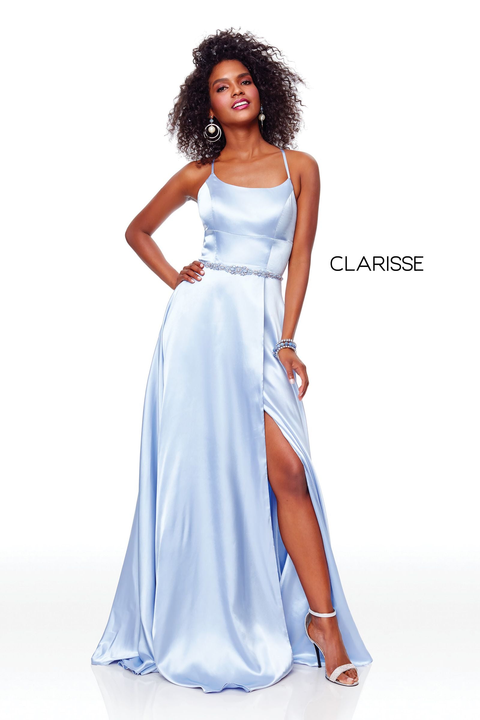 Clarisse -3712 A-Line Silky Charmeuse Prom Dress