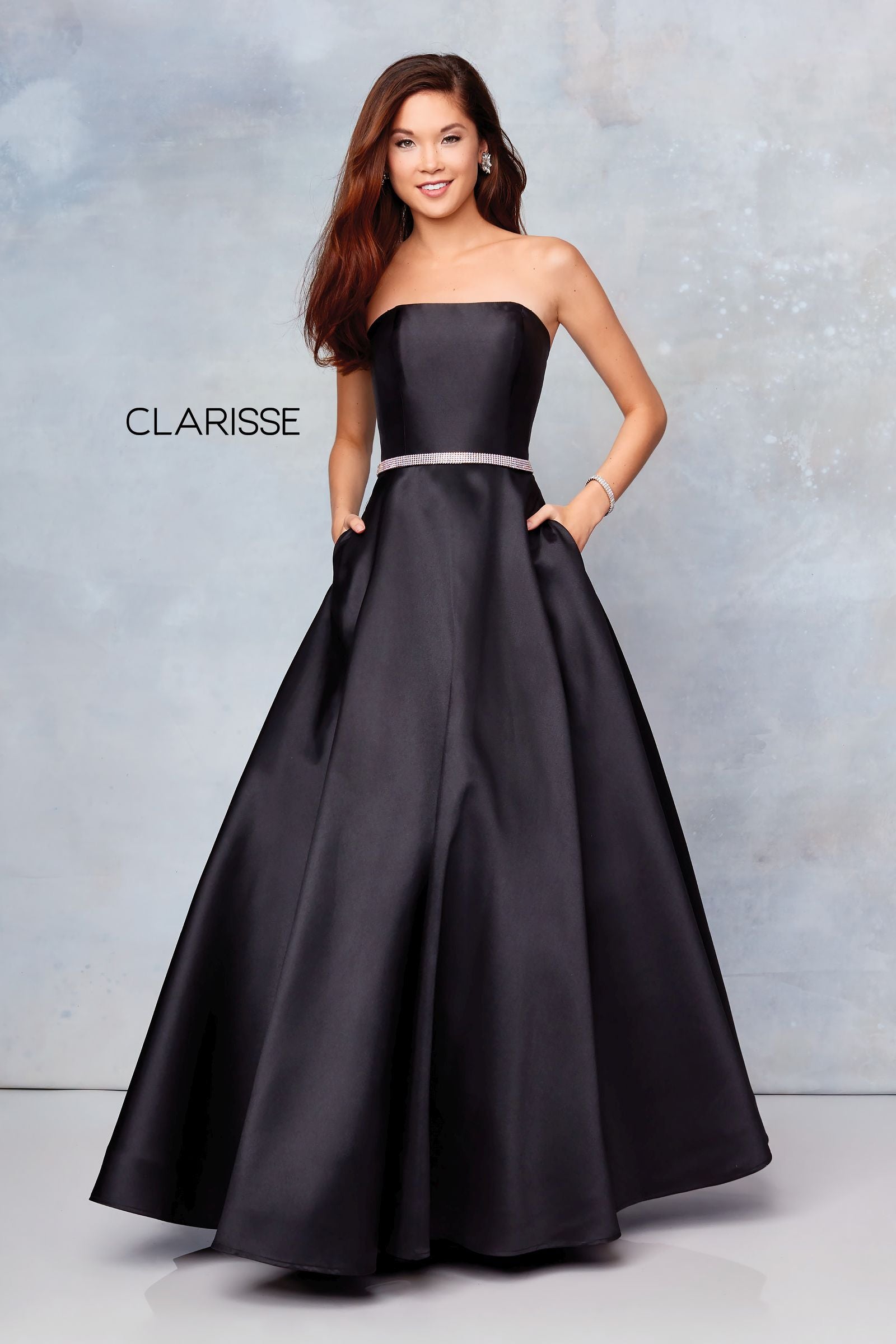 Clarisse -3739 Strapless Mikado A-Line Prom Dress