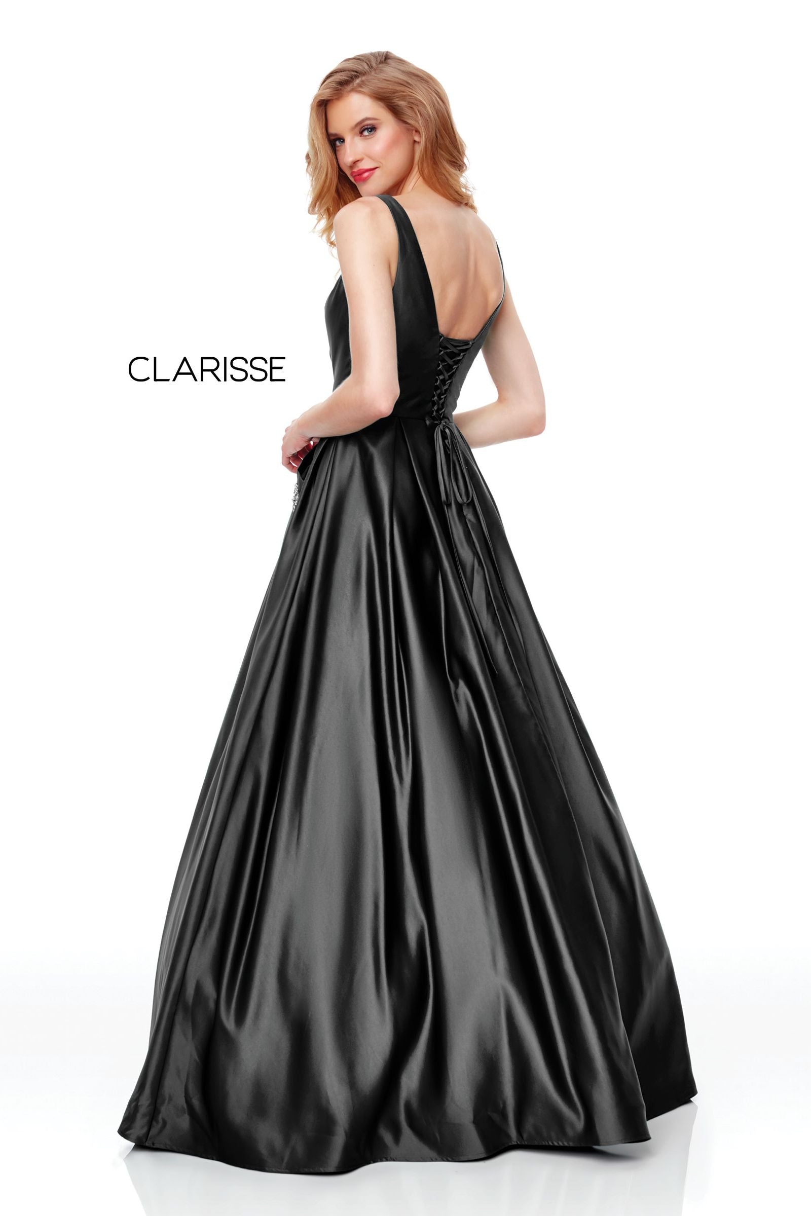 Clarisse -3741 V-Neck A-Line Prom Dress