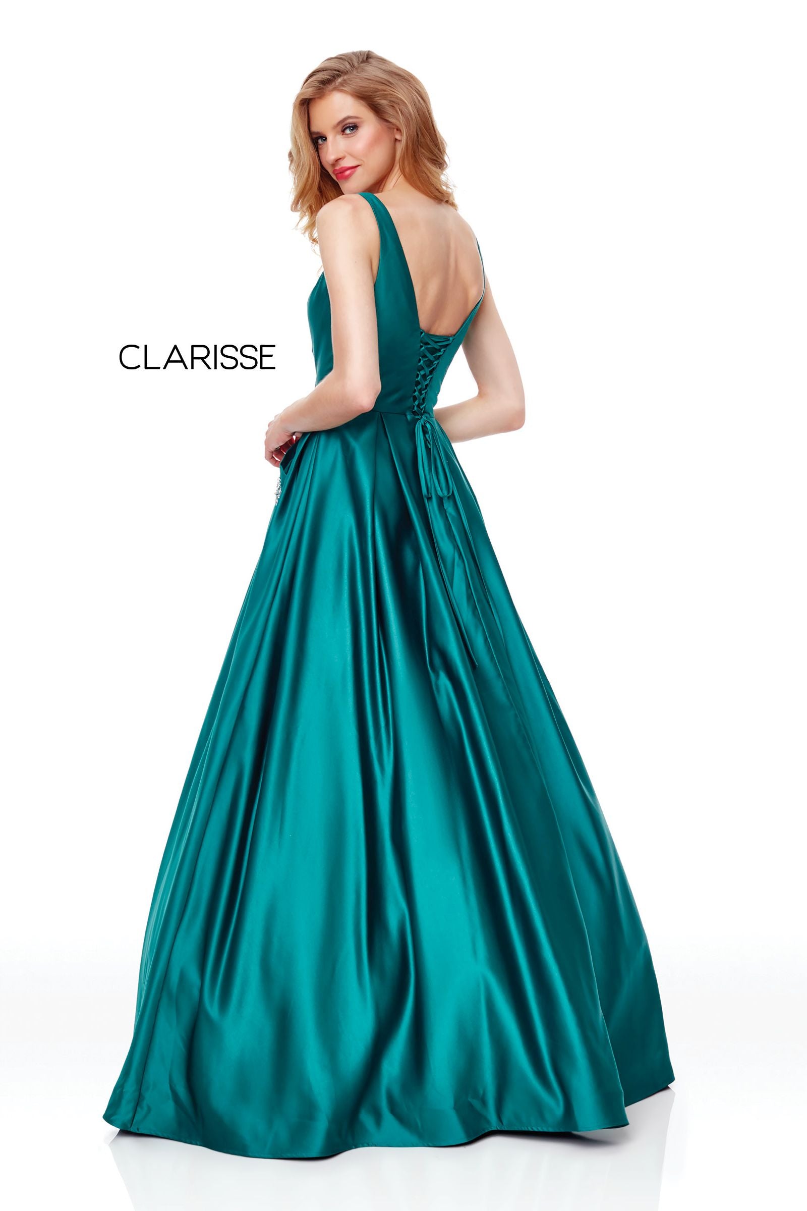 Clarisse -3741 V-Neck A-Line Prom Dress