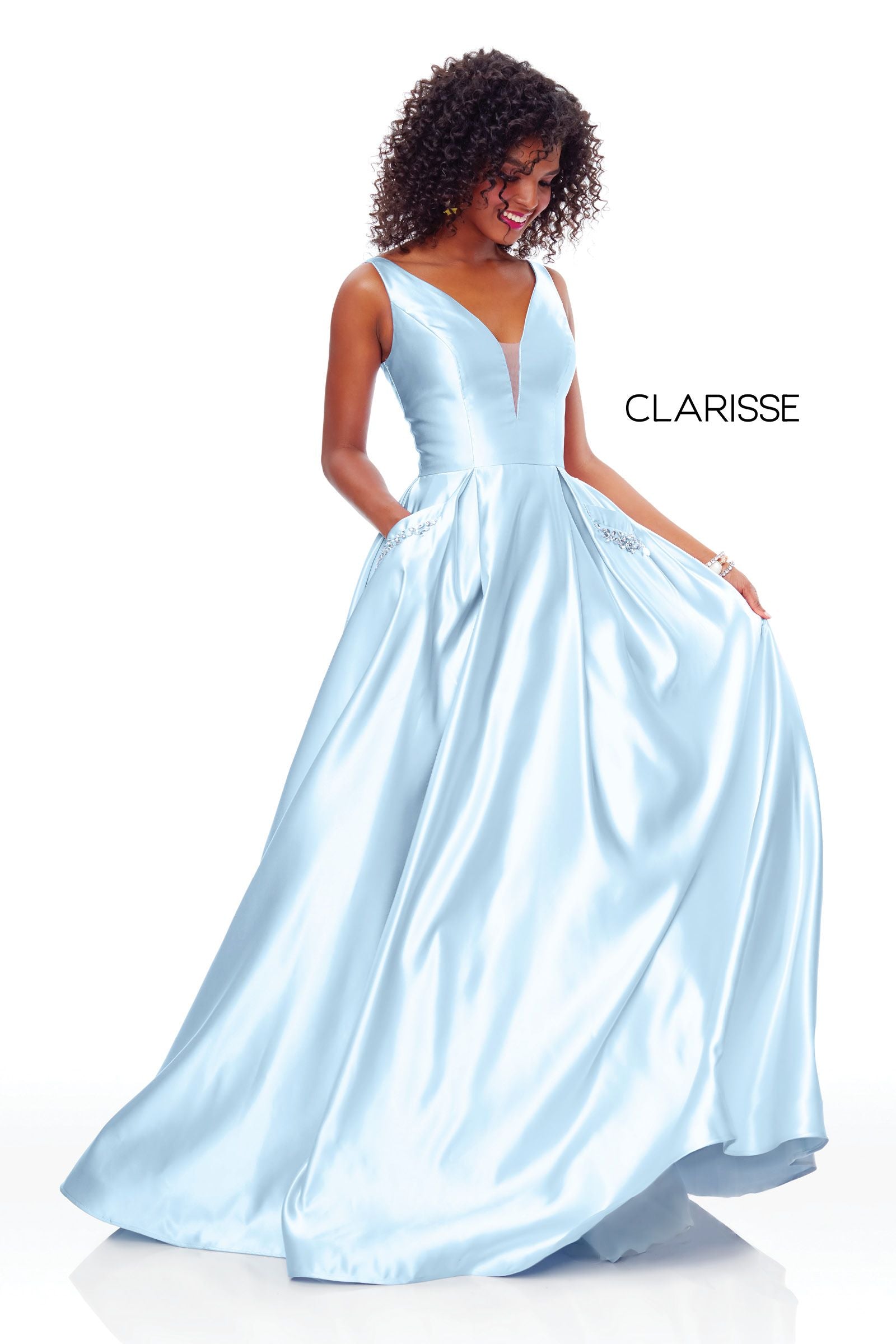 Clarisse -3741 V-Neck A-Line Prom Dress
