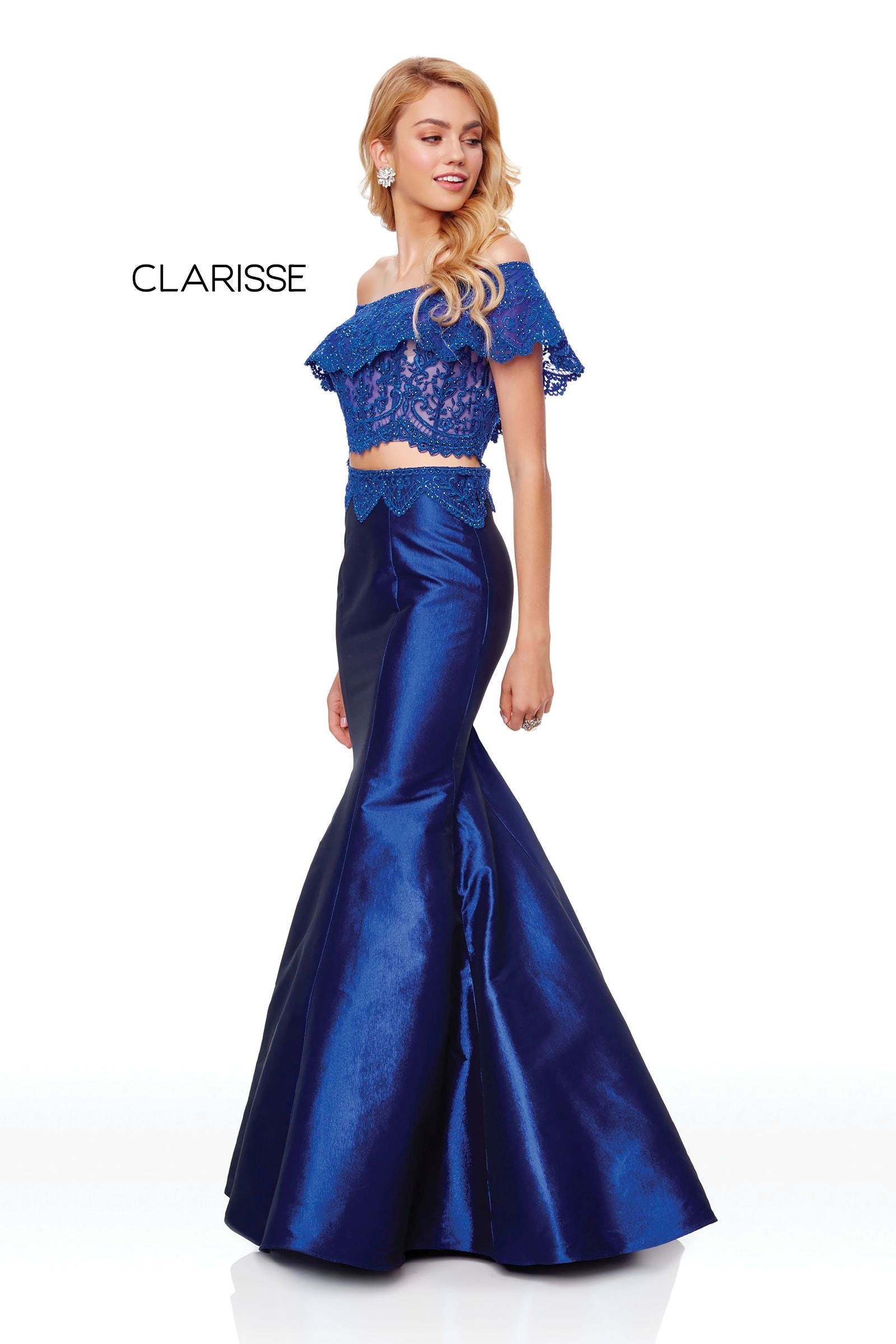 Clarisse -4932 Two Piece Lace Mermaid Evening Dress