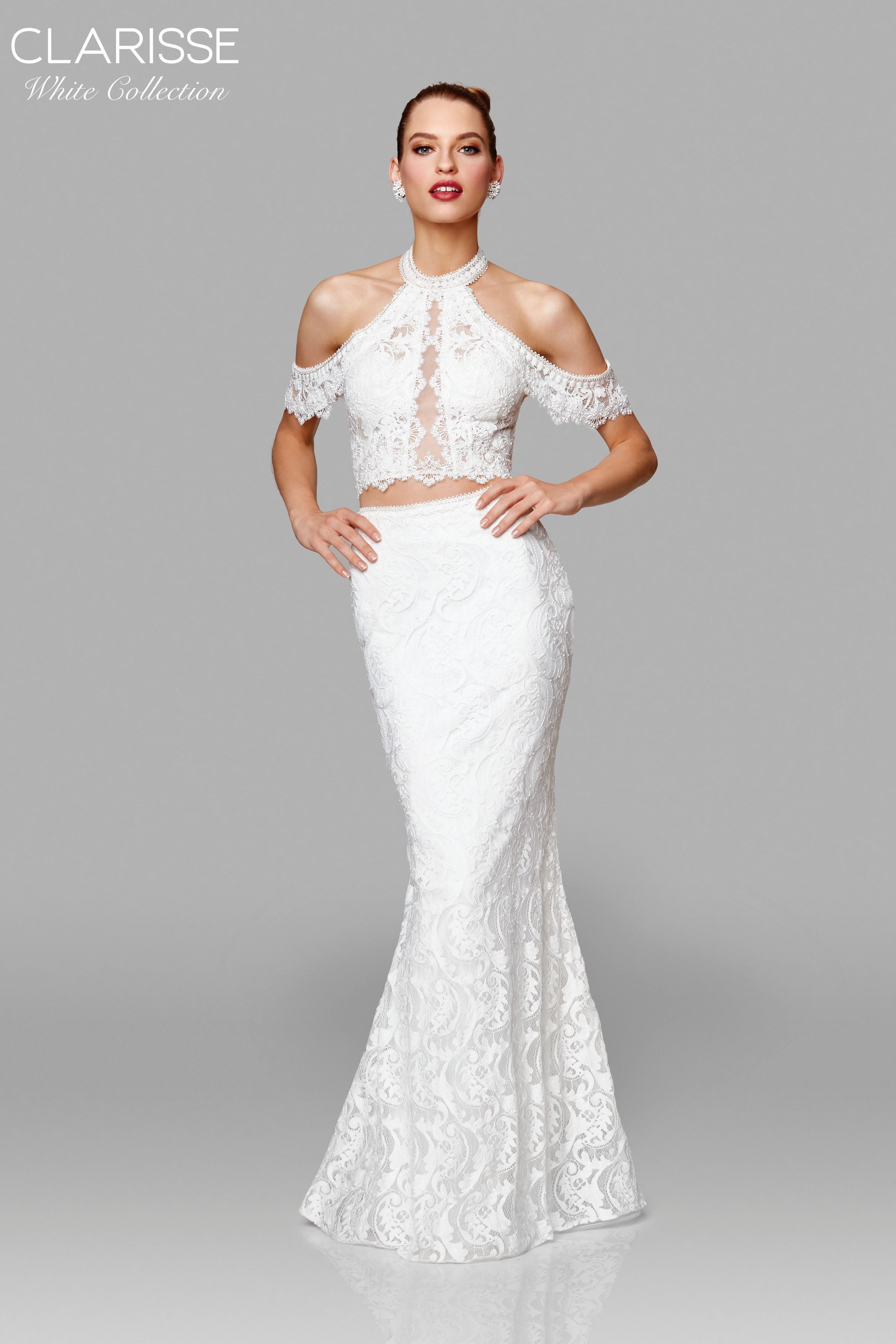 Clarisse -600153 Two Piece Halter Bridal Dress