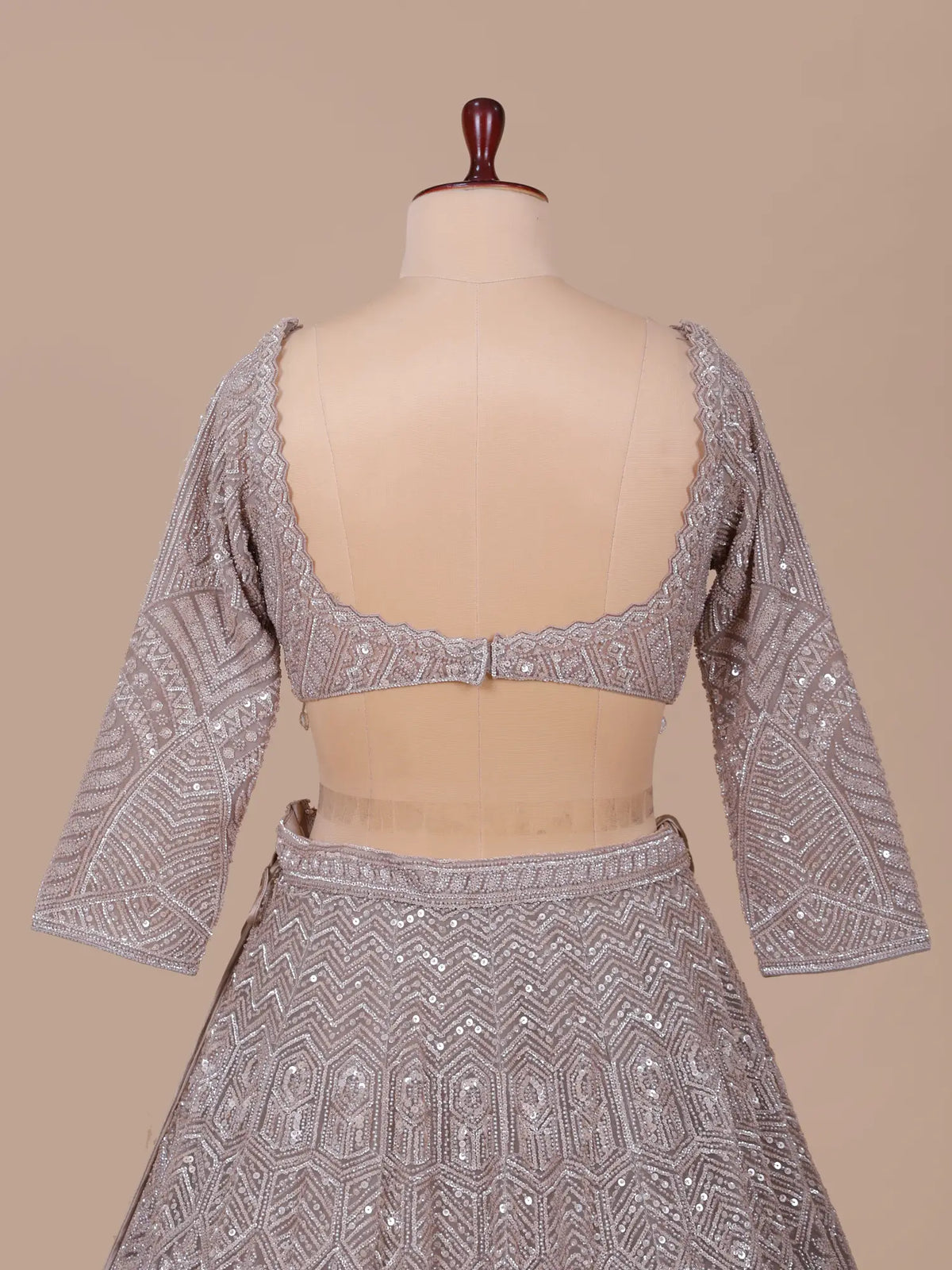 MyFashion KLS-2748 Get Premium Choco Brown Net Lehenga Sequins Work Design
