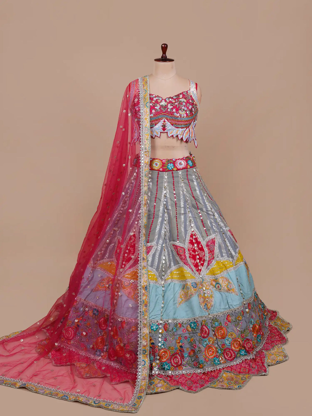 MyFashion -KLS-2843 Exclusive Multi Color Silk Lehenga Choli Set With Luxury Embroidery Work