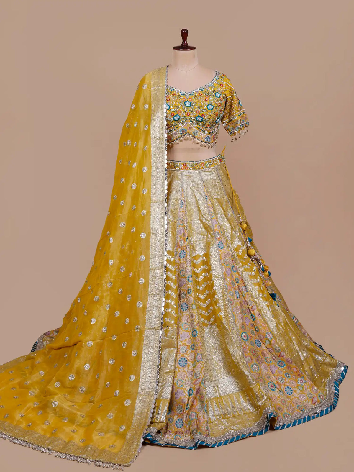 MyFashion -KLS-2842 Premium Mustard Yellow Lehenga Choli Set With Heavy Designer Work