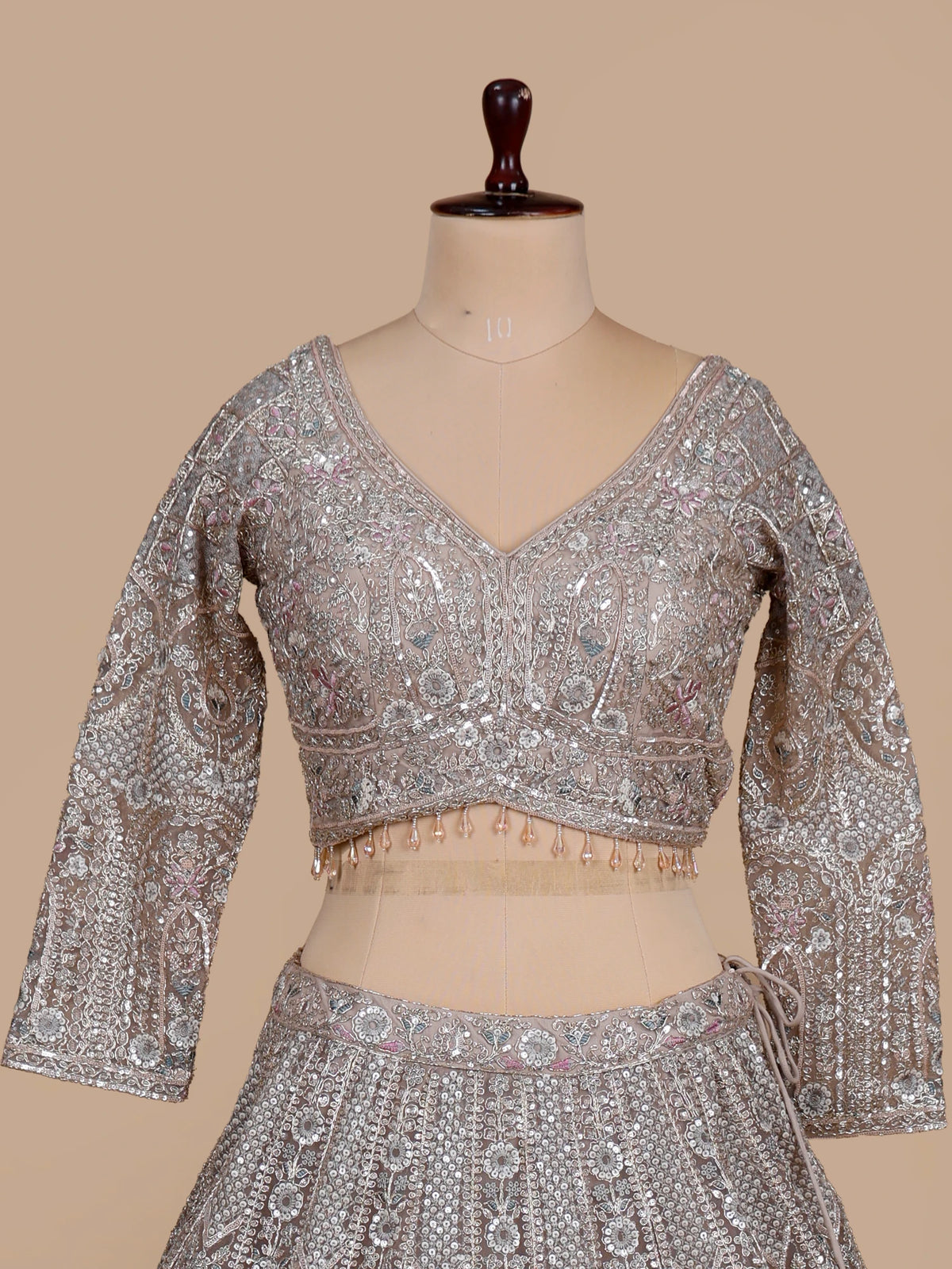 MyFashion KLS-2705 Designer Silver Zardosi Net Lehenga For Wedding Wear