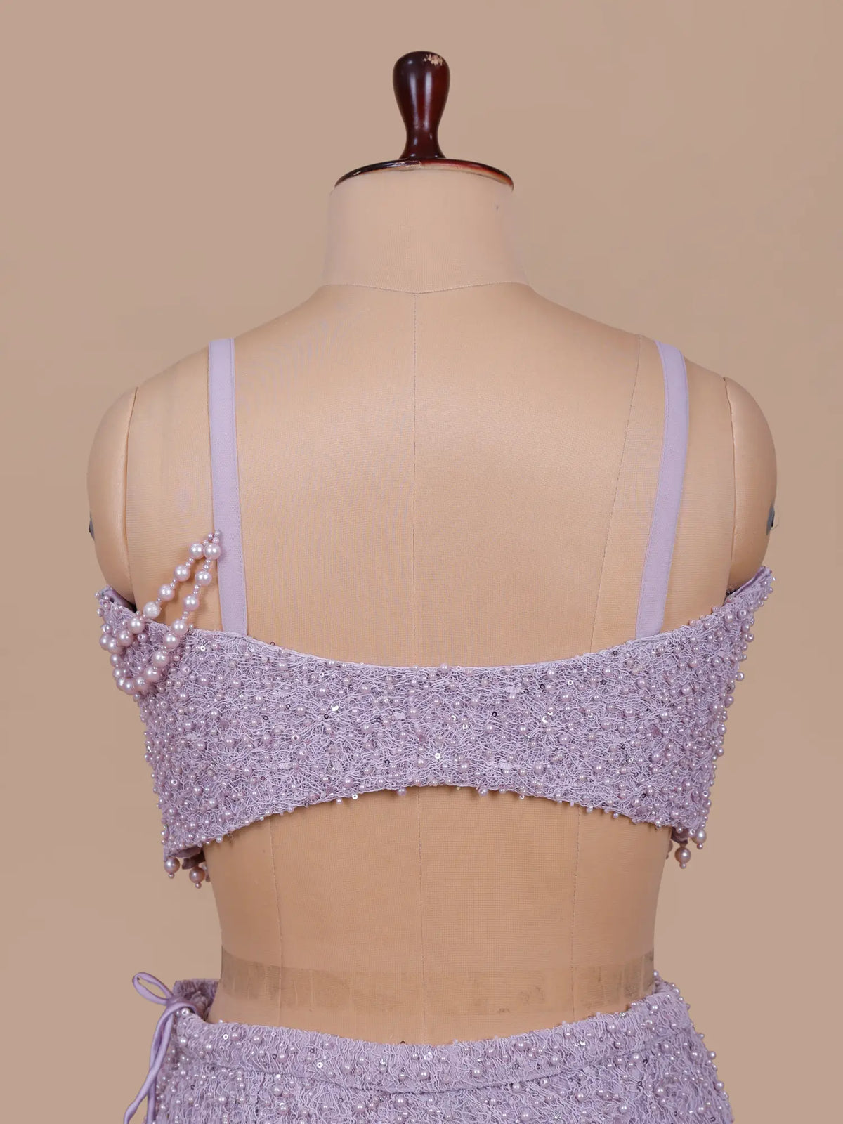 MyFashion KLS-2760 Designer Lilac Imported Net Lehenga With Feather Pearl Work