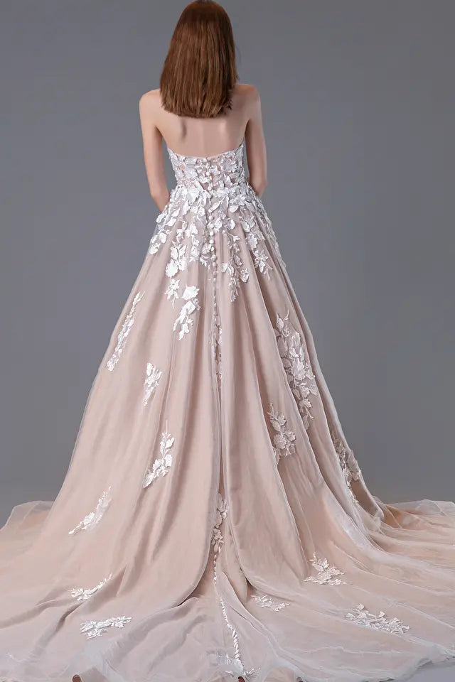 Jovani -JB05361 Corset Bodice Strapless Bridal Dress
