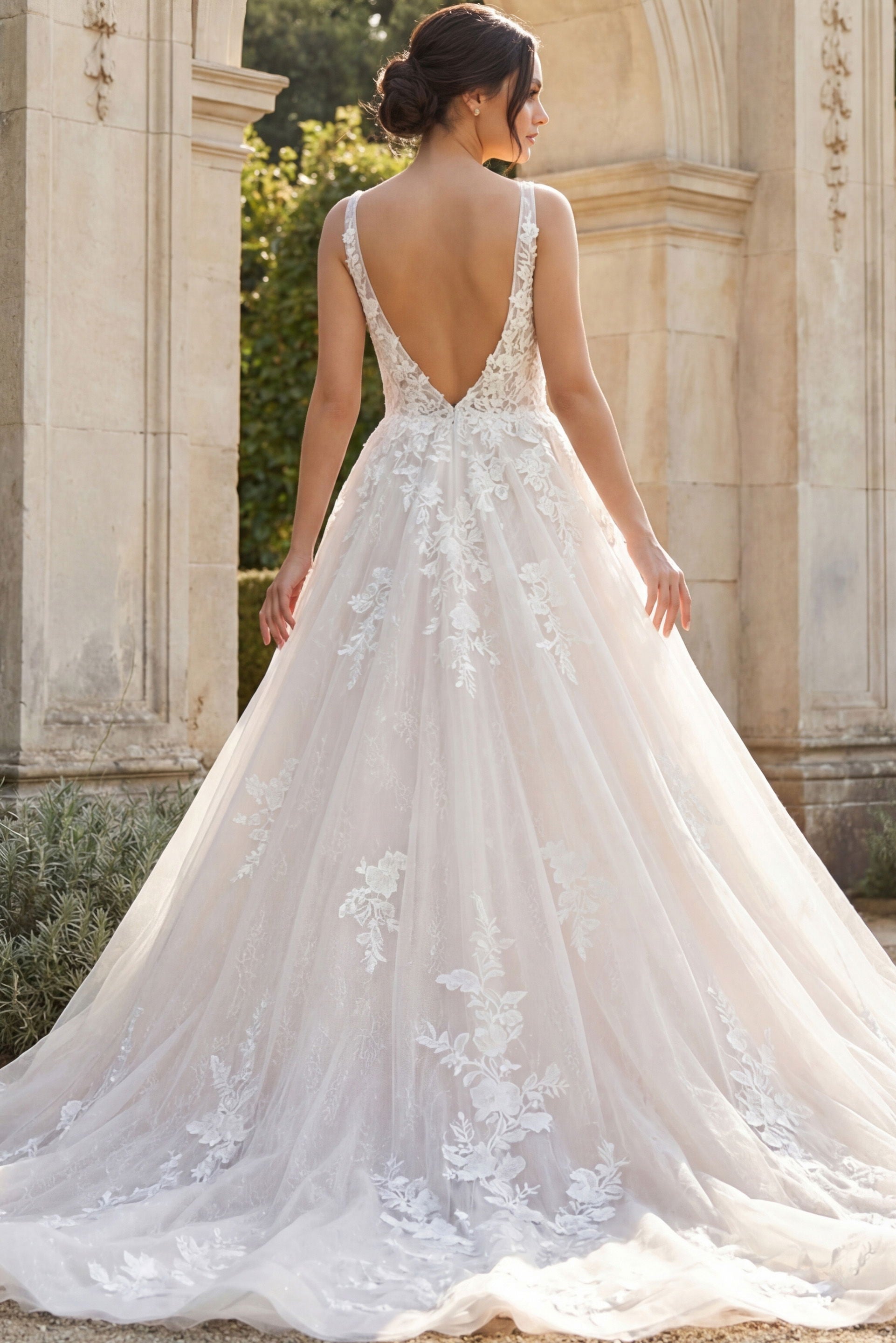 Jovani -39435 Floral Embellished A-Line Gown