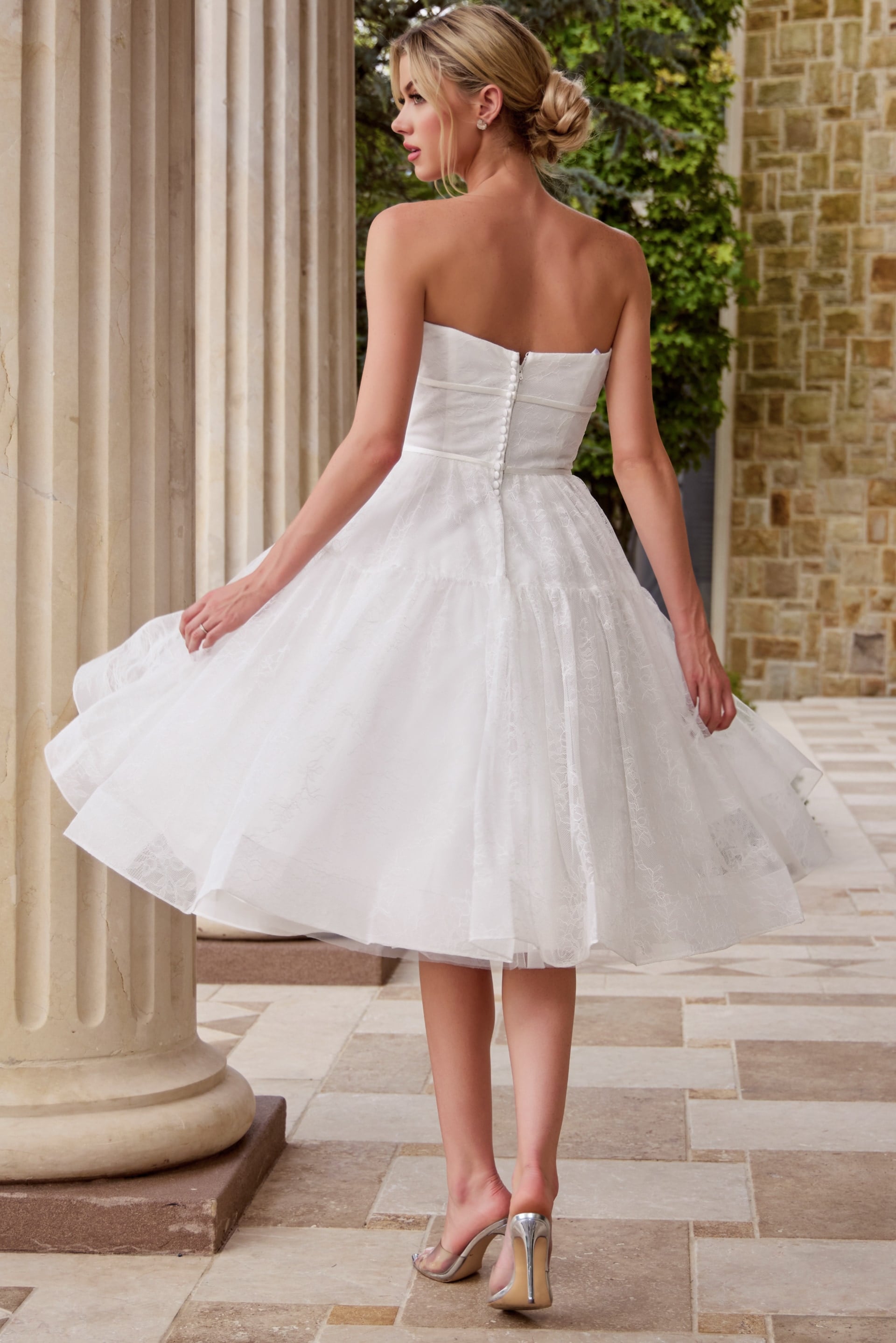 Jovani -JB48316 Strapless Sweetheart Lace Wedding Dress