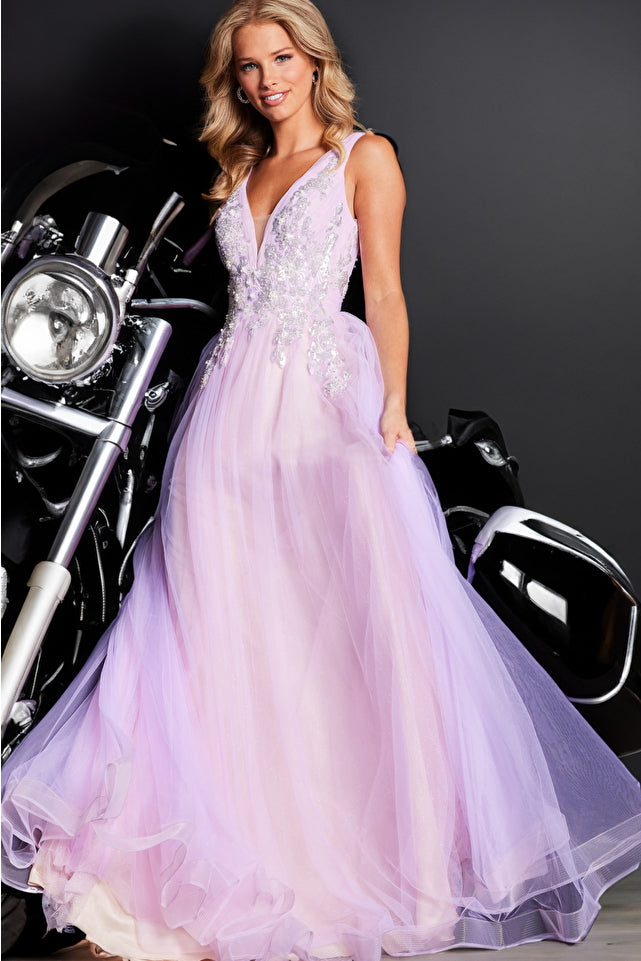 Embellished Bodice Prom Ballgown By Jovani -JVN07638