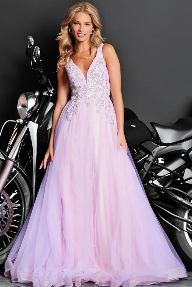 Embellished Bodice Prom Ballgown By Jovani -JVN07638