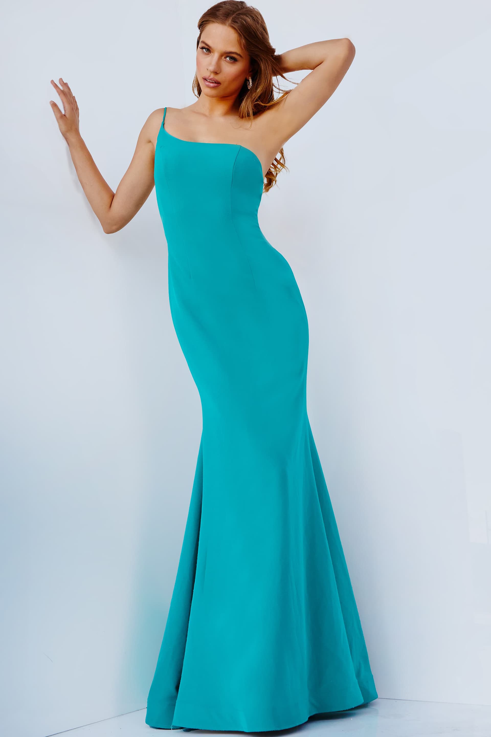 Jovani -JVN08327 One Shoulder Fitted Prom Sheath Dress