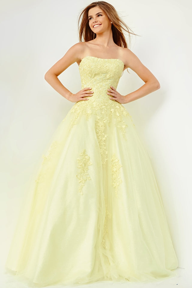 Jovani -1831 Fitted Bodice Embroidered Ball Gown
