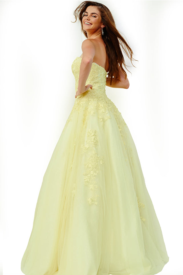 Jovani -1831 Fitted Bodice Embroidered Ball Gown