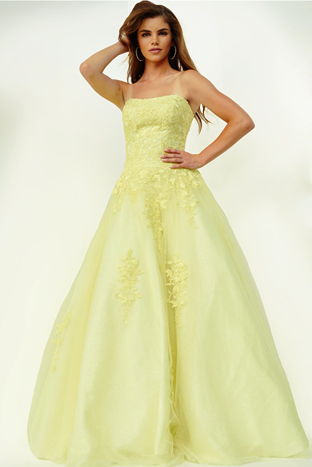 Jovani -1831 Fitted Bodice Embroidered Ball Gown
