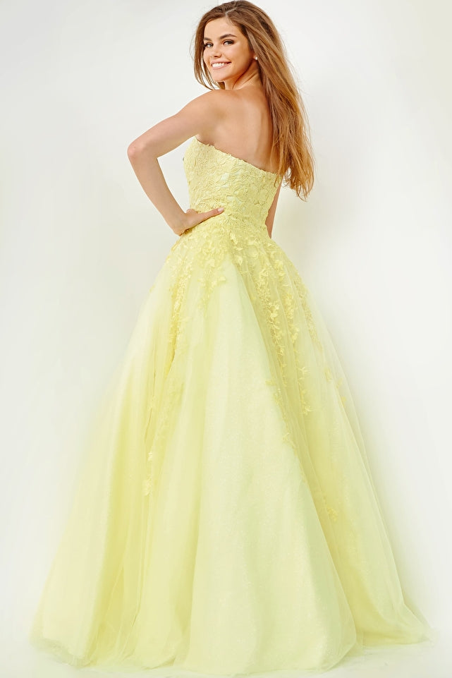 Jovani -1831 Fitted Bodice Embroidered Ball Gown