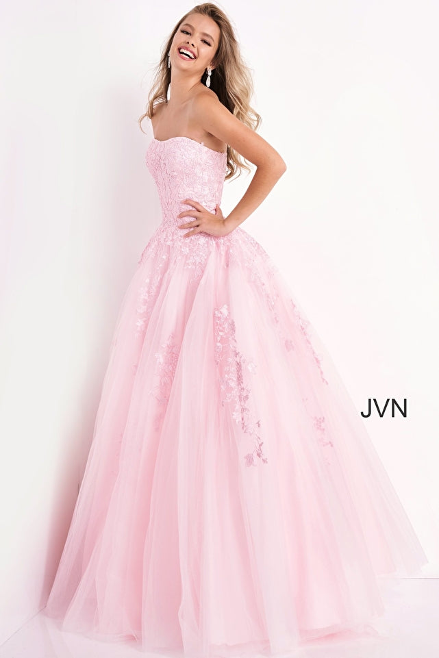 Jovani -1831 Fitted Bodice Embroidered Ball Gown