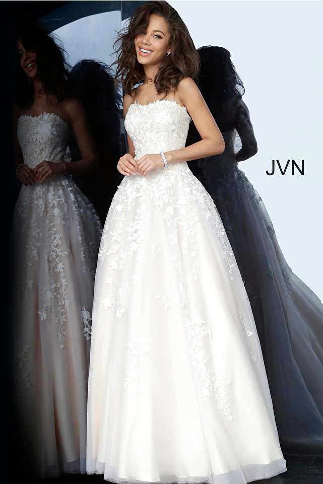 Jovani -1831 Fitted Bodice Embroidered Ball Gown