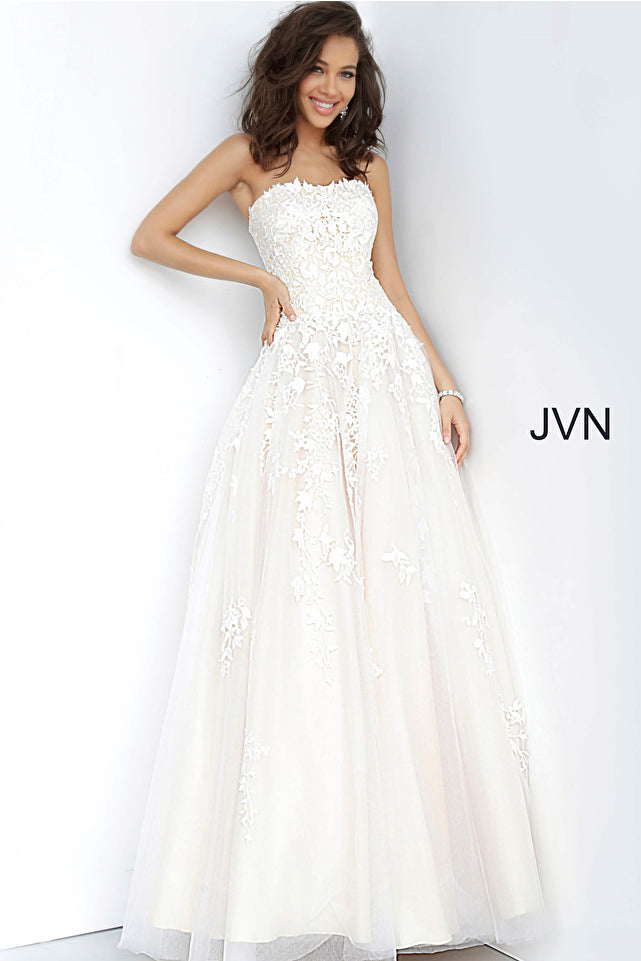Jovani -1831 Fitted Bodice Embroidered Ball Gown