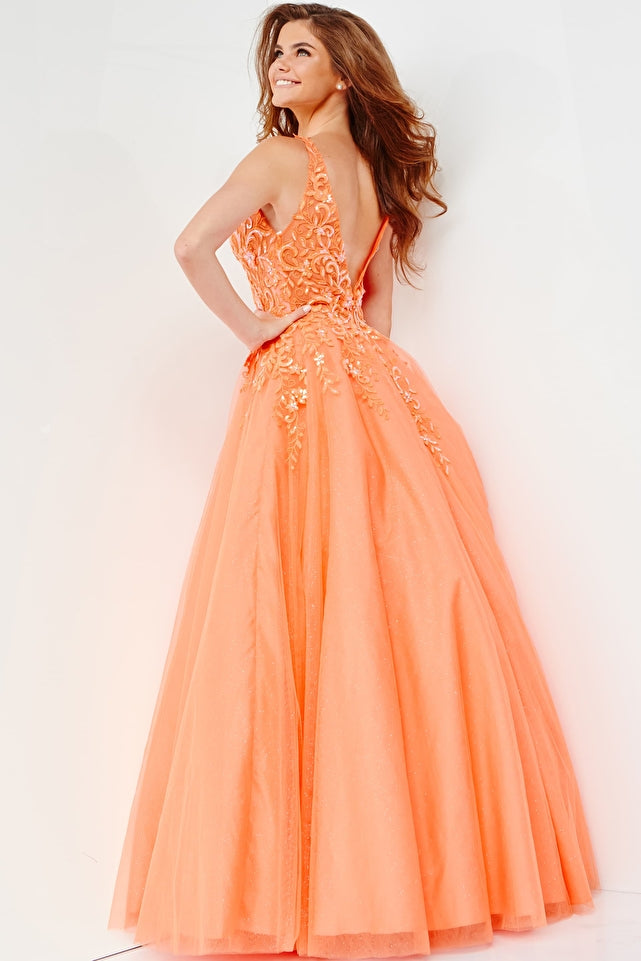Jovani -JVN22831 Embellished A-Line Prom Ball Gown